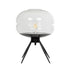 GloboStar® JAVAN 999-0036 Μοντέρνο Επιτραπέζιο Φωτιστικό Πορτατίφ Μονόφωτο 1 x E27 IP20 Διάφανο Γυαλί με Μαύρο Μέταλλο - Μ30 x Π30 x Υ19cm - ledmania.gr