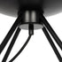 GloboStar® JAVAN 999-0036 Μοντέρνο Επιτραπέζιο Φωτιστικό Πορτατίφ Μονόφωτο 1 x E27 IP20 Διάφανο Γυαλί με Μαύρο Μέταλλο - Μ30 x Π30 x Υ19cm - ledmania.gr