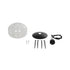 GloboStar® JAVAN 999-0036 Μοντέρνο Επιτραπέζιο Φωτιστικό Πορτατίφ Μονόφωτο 1 x E27 IP20 Διάφανο Γυαλί με Μαύρο Μέταλλο - Μ30 x Π30 x Υ19cm - ledmania.gr