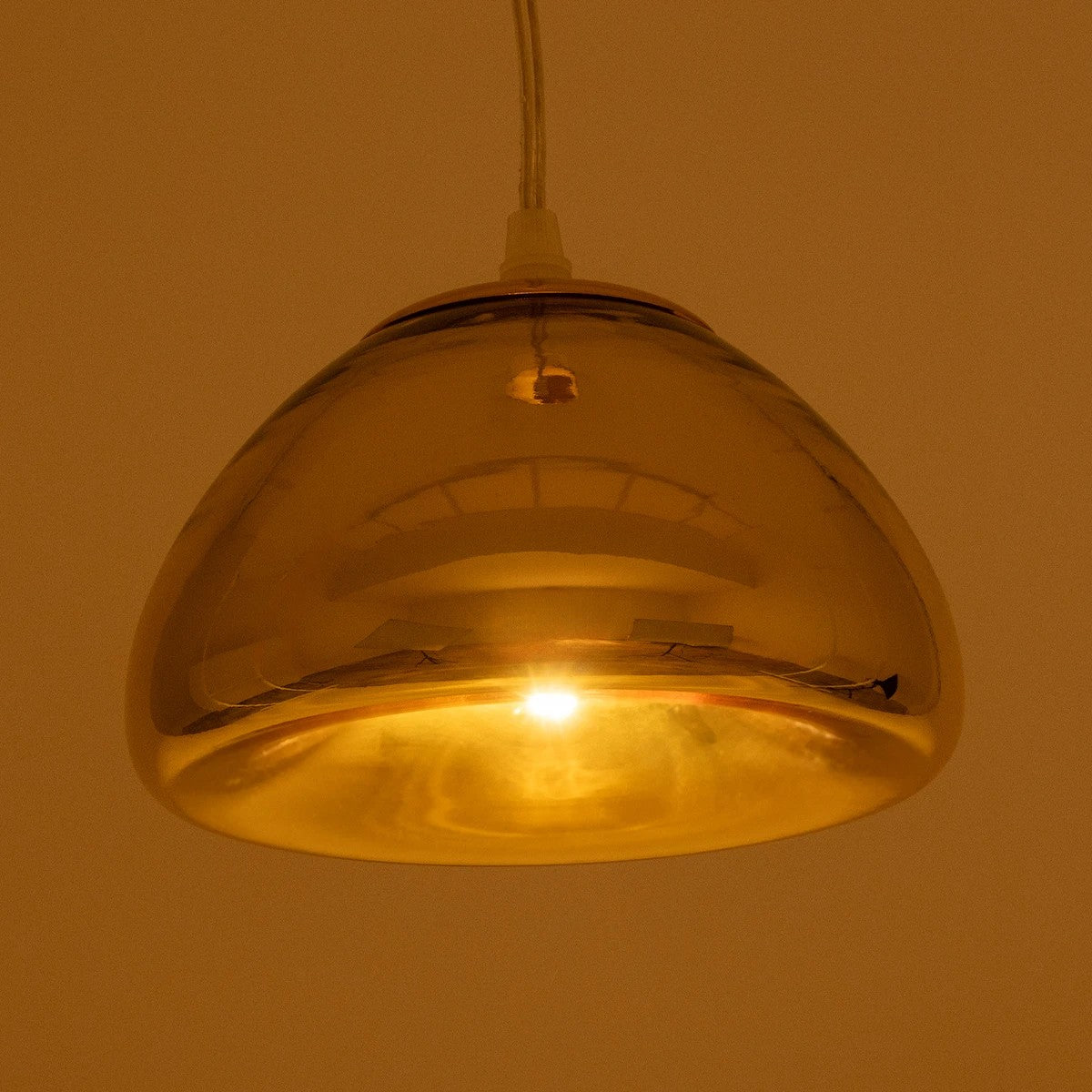 GLOBOSTAR® CRISTIN 999-0038 Μοντέρνο Κρεμαστό Φωτιστικό Οροφής με Ντουί 1 x G4 AC 220-240V IP20 - Χάλκινο - Μ18 x Π18 x Υ13cm - ledmania.gr