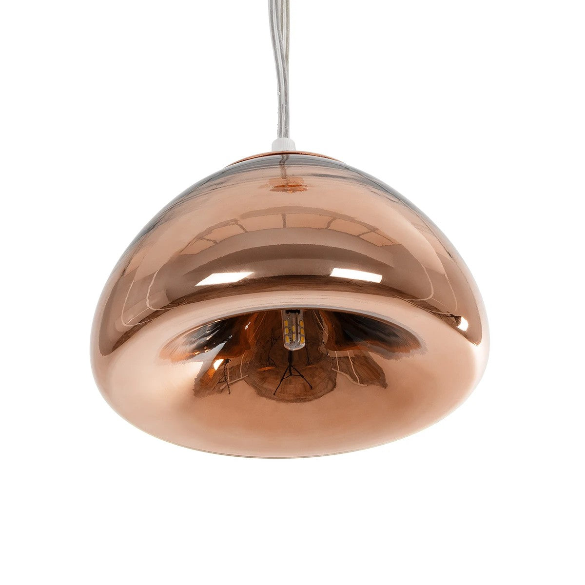 GLOBOSTAR® CRISTIN 999-0038 Μοντέρνο Κρεμαστό Φωτιστικό Οροφής με Ντουί 1 x G4 AC 220-240V IP20 - Χάλκινο - Μ18 x Π18 x Υ13cm - ledmania.gr