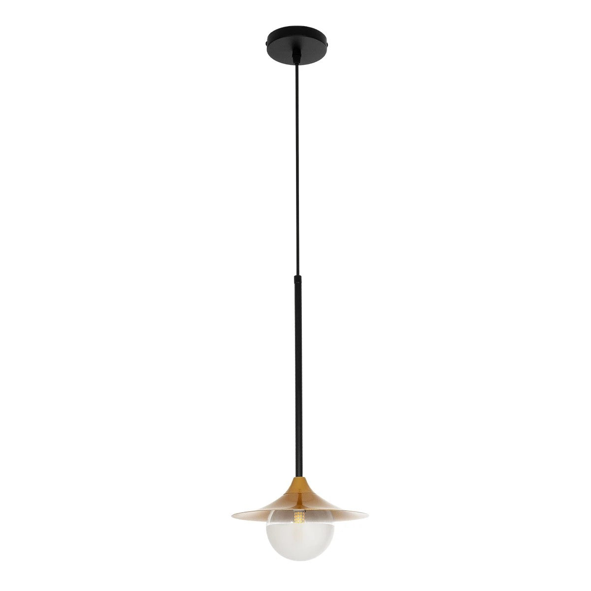 GLOBOSTAR® JOLIET 999-0042 Μοντέρνο Κρεμαστό Φωτιστικό Οροφής με Ντουί 1 x G9 AC 220-240V IP20 - Μαύρο & Χρυσό - Μ20 x Π20 x Y43cm - ledmania.gr
