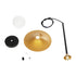 GLOBOSTAR® JOLIET 999-0042 Μοντέρνο Κρεμαστό Φωτιστικό Οροφής με Ντουί 1 x G9 AC 220-240V IP20 - Μαύρο & Χρυσό - Μ20 x Π20 x Y43cm - ledmania.gr