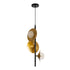 GLOBOSTAR® JOLIET 999-0046 Μοντέρνο Κρεμαστό Φωτιστικό Οροφής με Ντουί 3 x G9 AC 220-240V IP20 - Μαύρο & Χρυσό - Μ27 x Π27 x Y62cm - ledmania.gr