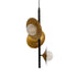 GLOBOSTAR® JOLIET 999-0046 Μοντέρνο Κρεμαστό Φωτιστικό Οροφής με Ντουί 3 x G9 AC 220-240V IP20 - Μαύρο & Χρυσό - Μ27 x Π27 x Y62cm - ledmania.gr