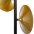 GLOBOSTAR® JOLIET 999-0046 Μοντέρνο Κρεμαστό Φωτιστικό Οροφής με Ντουί 3 x G9 AC 220-240V IP20 - Μαύρο & Χρυσό - Μ27 x Π27 x Y62cm - ledmania.gr