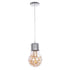 GLOBOSTAR® LAMP 999-0056 Μοντέρνο Κρεμαστό Φωτιστικό Οροφής με Ντουί 1 x E27 AC 220-240V IP20 - Διάφανο, Χρυσό & Ασημί - Μ15 x Π15 x Υ27cm - ledmania.gr