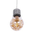 GLOBOSTAR® LAMP 999-0056 Μοντέρνο Κρεμαστό Φωτιστικό Οροφής με Ντουί 1 x E27 AC 220-240V IP20 - Διάφανο, Χρυσό & Ασημί - Μ15 x Π15 x Υ27cm - ledmania.gr