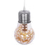GLOBOSTAR® LAMP 999-0056 Μοντέρνο Κρεμαστό Φωτιστικό Οροφής με Ντουί 1 x E27 AC 220-240V IP20 - Διάφανο, Χρυσό & Ασημί - Μ15 x Π15 x Υ27cm - ledmania.gr