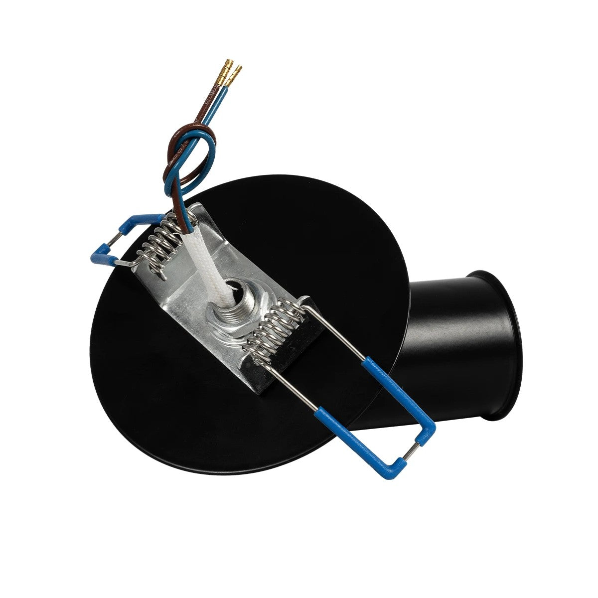GloboStar® SARA 999-0058 Χωνευτό Φωτιστικό Οροφής Σποτ Μονόφωτο 1 x E27 IP20 Μαύρο Μέταλλο - Μ8,5 x Π8,5 x Υ11cm - ledmania.gr