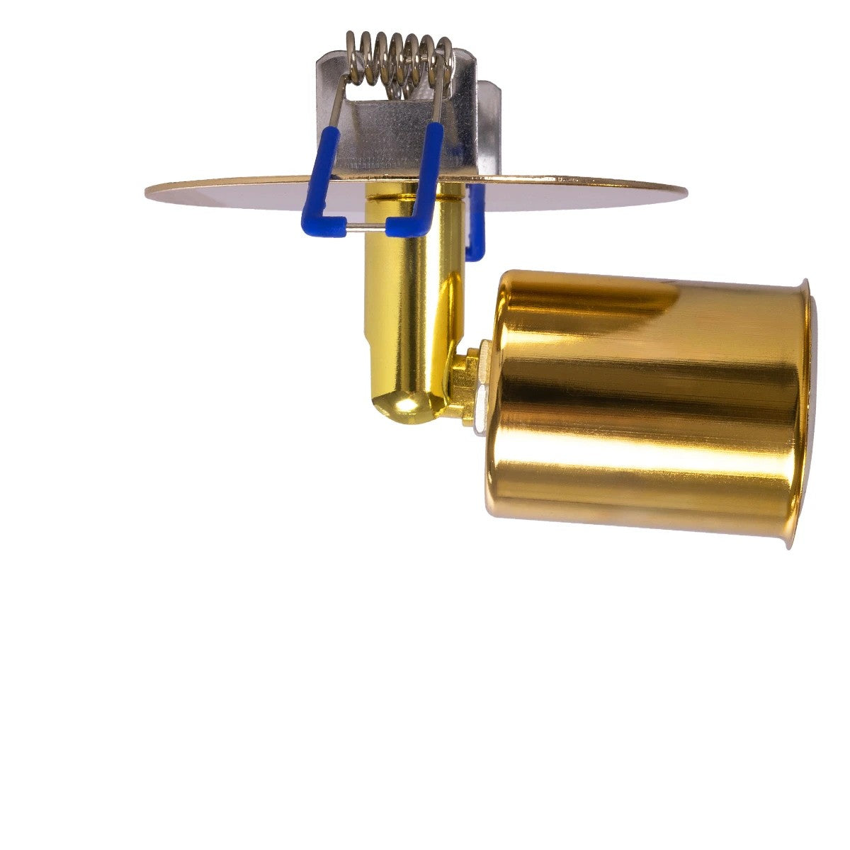 GloboStar® SARA 999-0060 Χωνευτό Φωτιστικό Οροφής Σποτ Μονόφωτο 1 x E27 IP20 Χρυσό Μέταλλο - Μ8,5 x Π8,5 x Υ11cm - ledmania.gr
