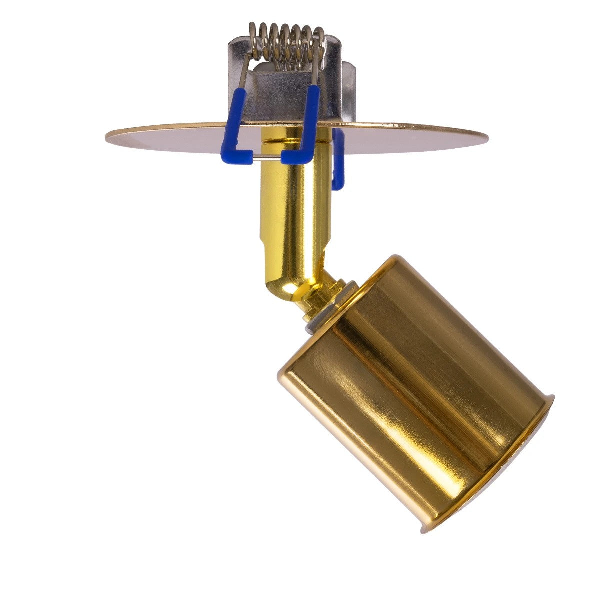 GloboStar® SARA 999-0060 Χωνευτό Φωτιστικό Οροφής Σποτ Μονόφωτο 1 x E27 IP20 Χρυσό Μέταλλο - Μ8,5 x Π8,5 x Υ11cm - ledmania.gr