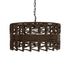 GLOBOSTAR® VERA 999-0069 Boho Κρεμαστό Φωτιστικό Οροφής με Ντουί 1 x E27 AC 220-240V IP20 - Καφέ - Μ50 x Π50 x Υ25cm