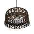 GLOBOSTAR® VERA 999-0069 Boho Κρεμαστό Φωτιστικό Οροφής με Ντουί 1 x E27 AC 220-240V IP20 - Καφέ - Μ50 x Π50 x Υ25cm