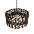 GLOBOSTAR® VERA 999-0069 Boho Κρεμαστό Φωτιστικό Οροφής με Ντουί 1 x E27 AC 220-240V IP20 - Καφέ - Μ50 x Π50 x Υ25cm