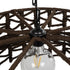 GLOBOSTAR® VERA 999-0069 Boho Κρεμαστό Φωτιστικό Οροφής με Ντουί 1 x E27 AC 220-240V IP20 - Καφέ - Μ50 x Π50 x Υ25cm