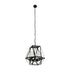 GLOBOSTAR® DASTAR 999-0091 Vintage Κρεμαστό Φωτιστικό Οροφής με Ντουί 4 x E27 AC 220-240V IP20 - Μαύρο & Λευκό - Μ42 x Π42 x Υ43cm