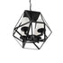 GLOBOSTAR® DASTAR 999-0091 Vintage Κρεμαστό Φωτιστικό Οροφής με Ντουί 4 x E27 AC 220-240V IP20 - Μαύρο & Λευκό - Μ42 x Π42 x Υ43cm
