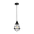 GLOBOSTAR® ALDO 999-0096 Vintage Κρεμαστό Φωτιστικό Οροφής με Ντουί 1 x E27 AC 220-240V IP20 - Μαύρο - Μ15 x Π15 x Υ24cm