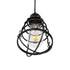 GLOBOSTAR® ALDO 999-0096 Vintage Κρεμαστό Φωτιστικό Οροφής με Ντουί 1 x E27 AC 220-240V IP20 - Μαύρο - Μ15 x Π15 x Υ24cm