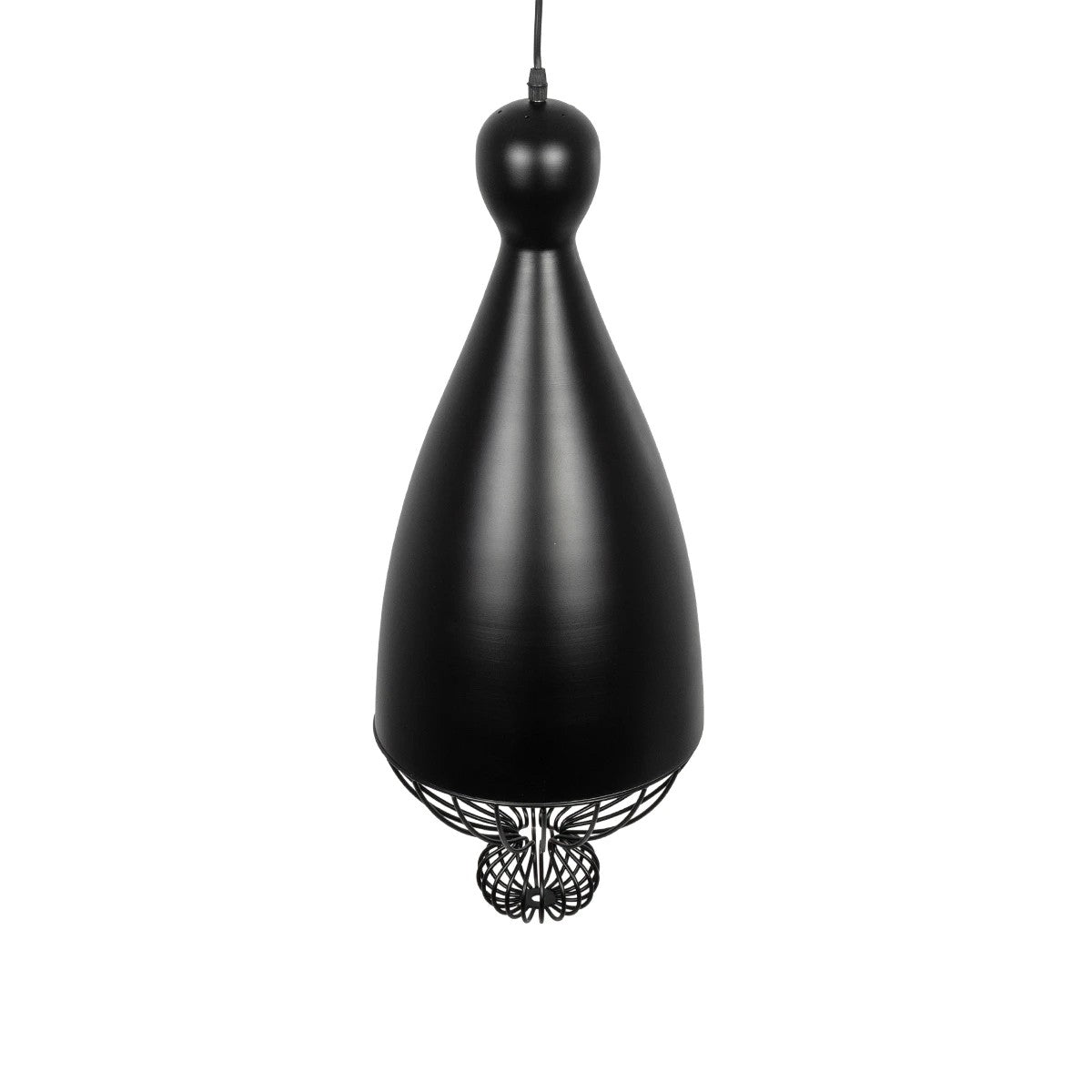 GLOBOSTAR® CARNEL 999-0110 Vintage Κρεμαστό Φωτιστικό Οροφής με Ντουί 1 x E27 AC 220-240V IP20 - Μαύρο - Μ26 x Π26 x Υ70cm