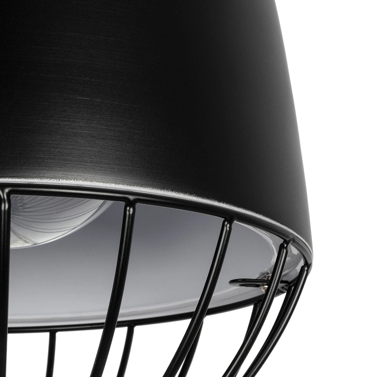 GLOBOSTAR® CARNEL 999-0110 Vintage Κρεμαστό Φωτιστικό Οροφής με Ντουί 1 x E27 AC 220-240V IP20 - Μαύρο - Μ26 x Π26 x Υ70cm