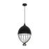 GLOBOSTAR® CANARIO 999-0111 Vintage Κρεμαστό Φωτιστικό Οροφής με Ντουί 1 x E27 AC 220-240V IP20 - Μαύρο - Μ28 x Π28 x Υ47cm