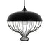 GLOBOSTAR® SOBRINO 999-0112 Vintage Κρεμαστό Φωτιστικό Οροφής με Ντουί 1 x E27 AC 220-240V IP20 - Μαύρο - Μ45 x Π45 x Υ45cm