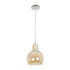GLOBOSTAR® LUCREZIA 999-0143 Μοντέρνο Κρεμαστό Φωτιστικό Οροφής με Ντουί 1 x E27 AC 220-240V IP20 - Μελί - Μ18 x Π18 x Υ24cm