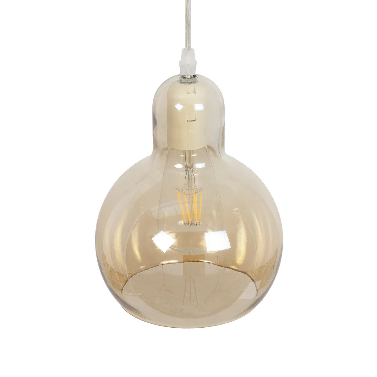 GLOBOSTAR® LUCREZIA 999-0143 Μοντέρνο Κρεμαστό Φωτιστικό Οροφής με Ντουί 1 x E27 AC 220-240V IP20 - Μελί - Μ18 x Π18 x Υ24cm
