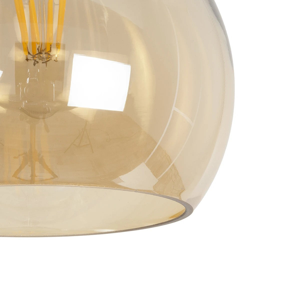 GLOBOSTAR® LUCREZIA 999-0143 Μοντέρνο Κρεμαστό Φωτιστικό Οροφής με Ντουί 1 x E27 AC 220-240V IP20 - Μελί - Μ18 x Π18 x Υ24cm