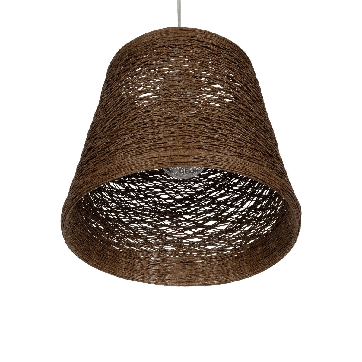 GLOBOSTAR® PLAYROOM 999-0145 Vintage Κρεμαστό Φωτιστικό Οροφής με Ντουί 1 x E27 AC 220-240V IP20 - Καφέ - Μ30 x Π30 x Υ30cm
