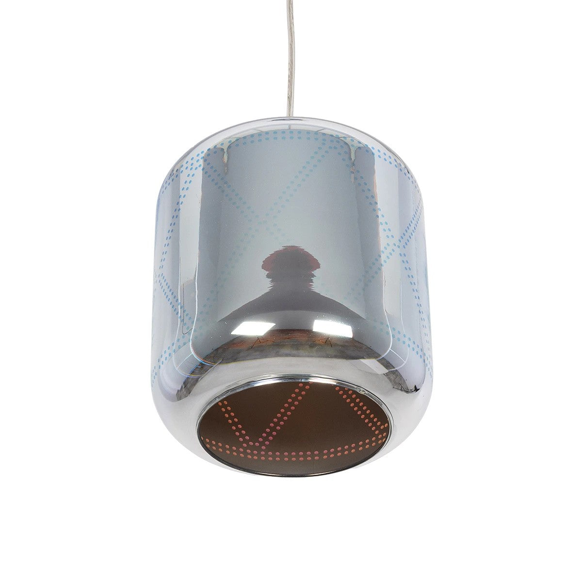 GLOBOSTAR® NEPTUNE 999-0149 Μοντέρνο Κρεμαστό Φωτιστικό Οροφής με Ντουί 1 x E27 AC 220-240V IP20 - Πολύχρωμο - Μ18 x Π18 x Υ25cm