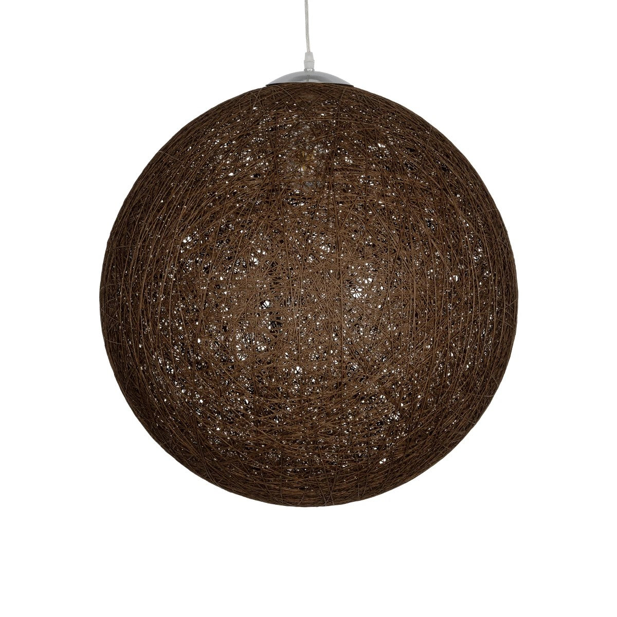 GLOBOSTAR® OCEANA 999-0156 Boho Κρεμαστό Φωτιστικό Οροφής με Ντουί 1 x E27 AC 220-240V IP20 - Καφέ - Μ60 x Π60 x Υ60cm