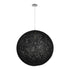 GLOBOSTAR® OCEANA 999-0157 Boho Κρεμαστό Φωτιστικό Οροφής με Ντουί 1 x E27 AC 220-240V IP20 - Μαύρο - Μ60 x Π60 x Υ60cm