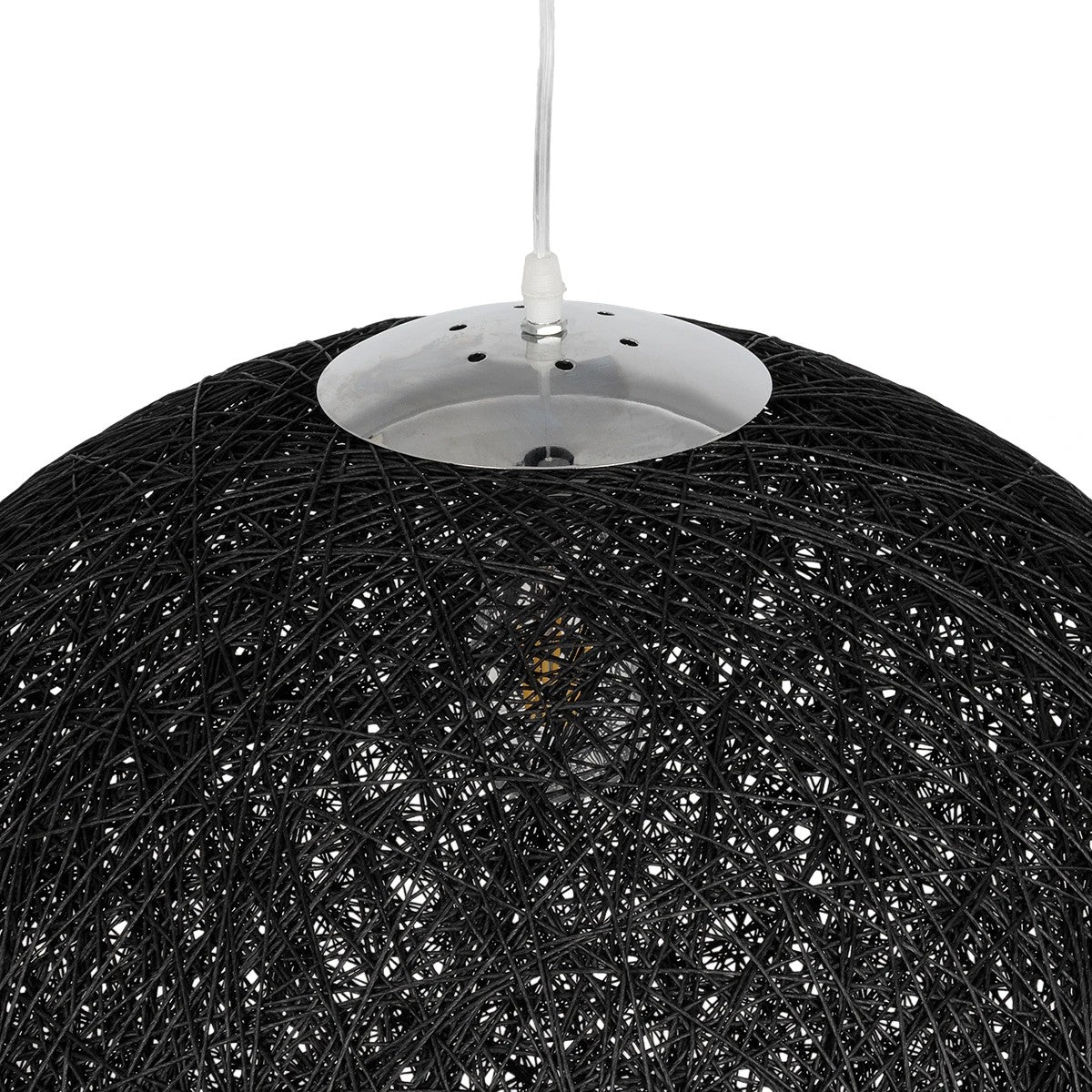 GLOBOSTAR® OCEANA 999-0157 Boho Κρεμαστό Φωτιστικό Οροφής με Ντουί 1 x E27 AC 220-240V IP20 - Μαύρο - Μ60 x Π60 x Υ60cm