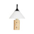GLOBOSTAR® ALESSIA 999-0177 Μοντέρνο Φωτιστικό Τοίχου - Απλίκα με Ντουί 1 x E27 AC 220-240V IP20 - Μπεζ & Μαύρο - Μ18 x Π26 x Υ29cm