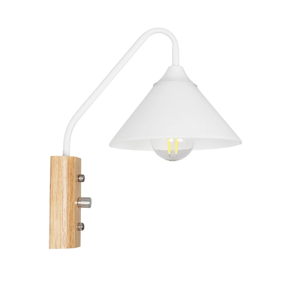 GLOBOSTAR® ALESSIA 999-0178 Μοντέρνο Φωτιστικό Τοίχου - Απλίκα με Ντουί 1 x E27 AC 220-240V IP20 - Μπεζ & Λευκό - Μ18 x Π26 x Υ29cm