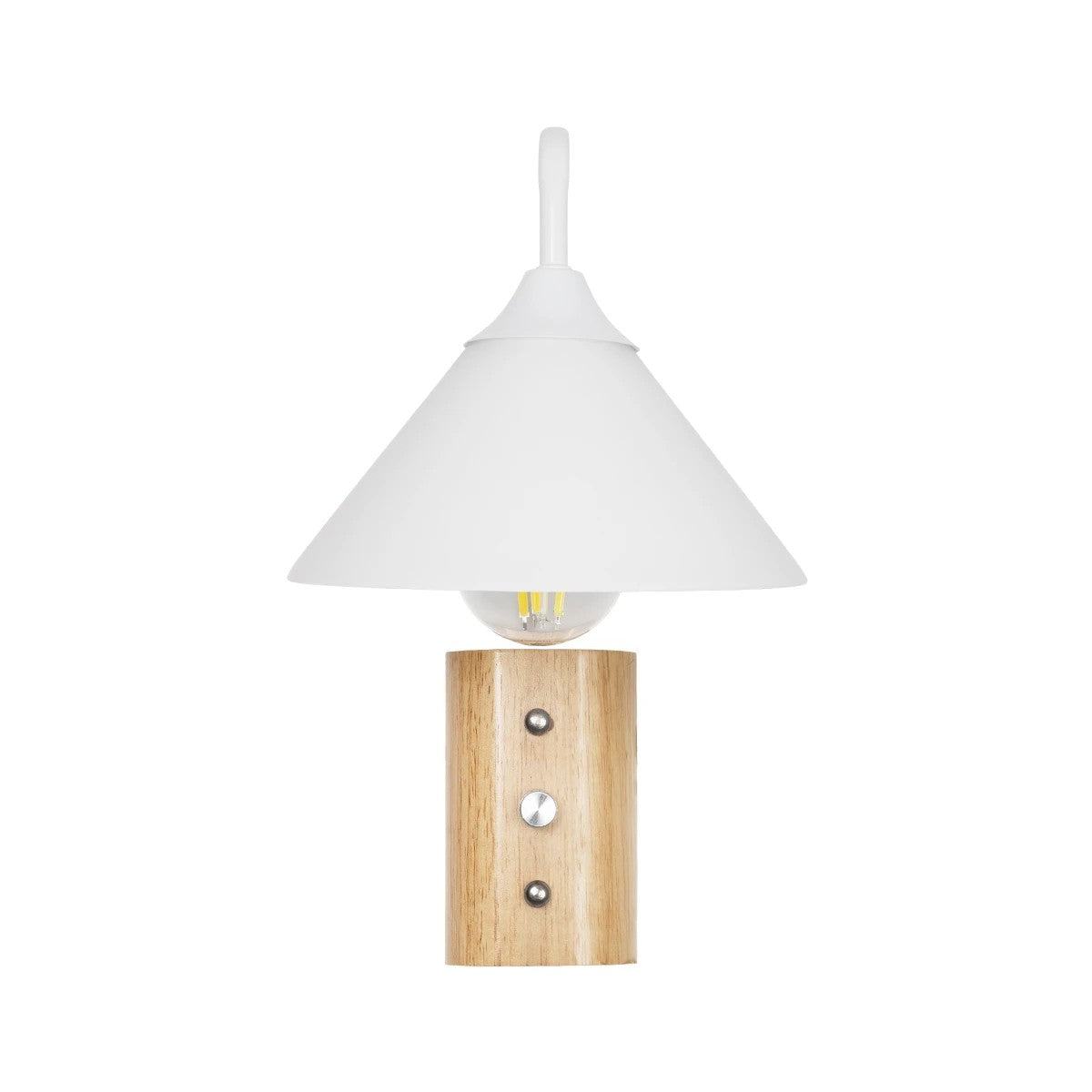 GLOBOSTAR® ALESSIA 999-0178 Μοντέρνο Φωτιστικό Τοίχου - Απλίκα με Ντουί 1 x E27 AC 220-240V IP20 - Μπεζ & Λευκό - Μ18 x Π26 x Υ29cm