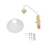 GLOBOSTAR® ALESSIA 999-0178 Μοντέρνο Φωτιστικό Τοίχου - Απλίκα με Ντουί 1 x E27 AC 220-240V IP20 - Μπεζ & Λευκό - Μ18 x Π26 x Υ29cm