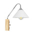 GLOBOSTAR® ALESSIA 999-0179 Μοντέρνο Φωτιστικό Τοίχου - Απλίκα με Ντουί 1 x E27 AC 220-240V IP20 - Μπεζ & Ασημί - Μ18 x Π26 x Υ29cm