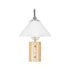 GLOBOSTAR® ALESSIA 999-0179 Μοντέρνο Φωτιστικό Τοίχου - Απλίκα με Ντουί 1 x E27 AC 220-240V IP20 - Μπεζ & Ασημί - Μ18 x Π26 x Υ29cm
