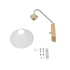 GLOBOSTAR® ALESSIA 999-0179 Μοντέρνο Φωτιστικό Τοίχου - Απλίκα με Ντουί 1 x E27 AC 220-240V IP20 - Μπεζ & Ασημί - Μ18 x Π26 x Υ29cm