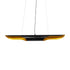 GLOBOSTAR® ESTERINA 999-0180 Μοντέρνο Κρεμαστό Φωτιστικό Οροφής με Ντουί 2 x E27 AC 220-240V IP20 - Μαύρο & Χρυσό - Μ100 x Π10 x Y10cm