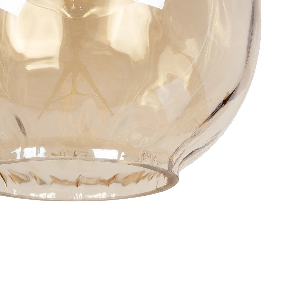 GLOBOSTAR® NOAH 999-0185 Μοντέρνο Κρεμαστό Φωτιστικό Οροφής με Ντουί 1 x E27 AC 220-240V IP20 - Μελί & Μπεζ - Μ16 x Π16 x Υ32cm