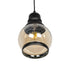 GLOBOSTAR® OLIVER 999-0186 Vintage Κρεμαστό Φωτιστικό Οροφής με Ντουί 1 x E27 AC 220-240V IP20 - Μελί & Μαύρο - Μ16 x Π16 x Υ25cm