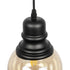 GLOBOSTAR® OLIVER 999-0186 Vintage Κρεμαστό Φωτιστικό Οροφής με Ντουί 1 x E27 AC 220-240V IP20 - Μελί & Μαύρο - Μ16 x Π16 x Υ25cm