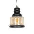 GLOBOSTAR® OLIVER 999-0187 Vintage Κρεμαστό Φωτιστικό Οροφής με Ντουί 1 x E27 AC 220-240V IP20 - Μελί & Μαύρο - Μ15 x Π15 x Υ21.5cm