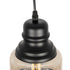 GLOBOSTAR® OLIVER 999-0187 Vintage Κρεμαστό Φωτιστικό Οροφής με Ντουί 1 x E27 AC 220-240V IP20 - Μελί & Μαύρο - Μ15 x Π15 x Υ21.5cm