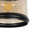 GLOBOSTAR® OLIVER 999-0187 Vintage Κρεμαστό Φωτιστικό Οροφής με Ντουί 1 x E27 AC 220-240V IP20 - Μελί & Μαύρο - Μ15 x Π15 x Υ21.5cm